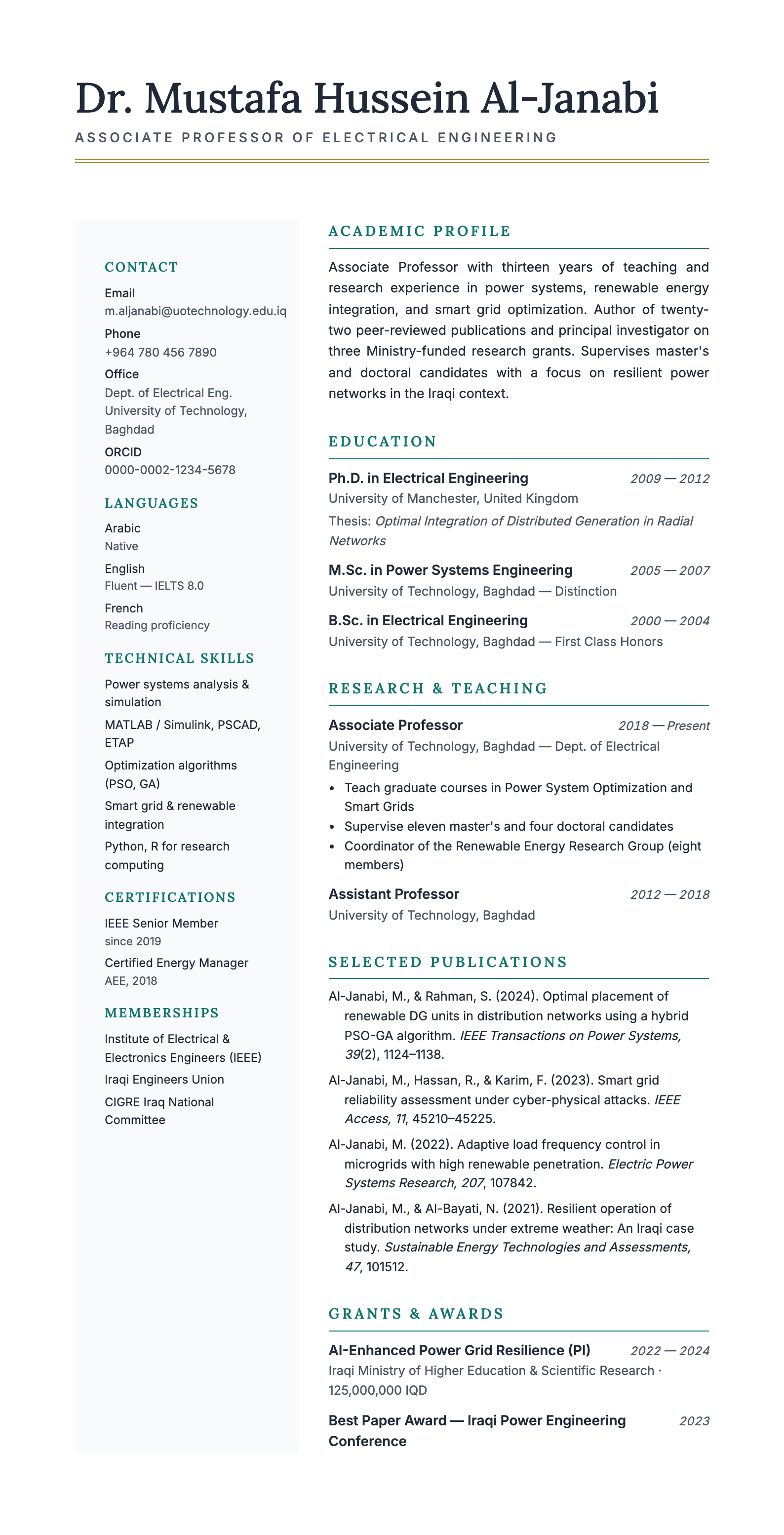 Academic Classic CV
